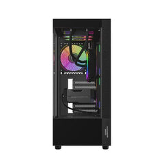 K Gaming C03 Mid Tower 3 ARGB Fans PC Case Black