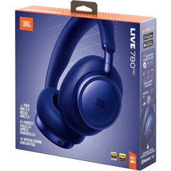 JBL Live 780NC - Noise Cancelling | JBL Signature Sound with Hi-Res Audio Wired & Wireless, True Adaptive Noise Cancelling 20, Real Time Calibration , Blue