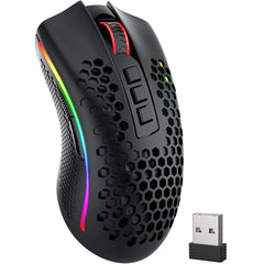 Redragon M808 Storm Pro Wireless RGB Honeycomb 16,000 DPI Optical Sensor 7 Programmable Buttons - Black