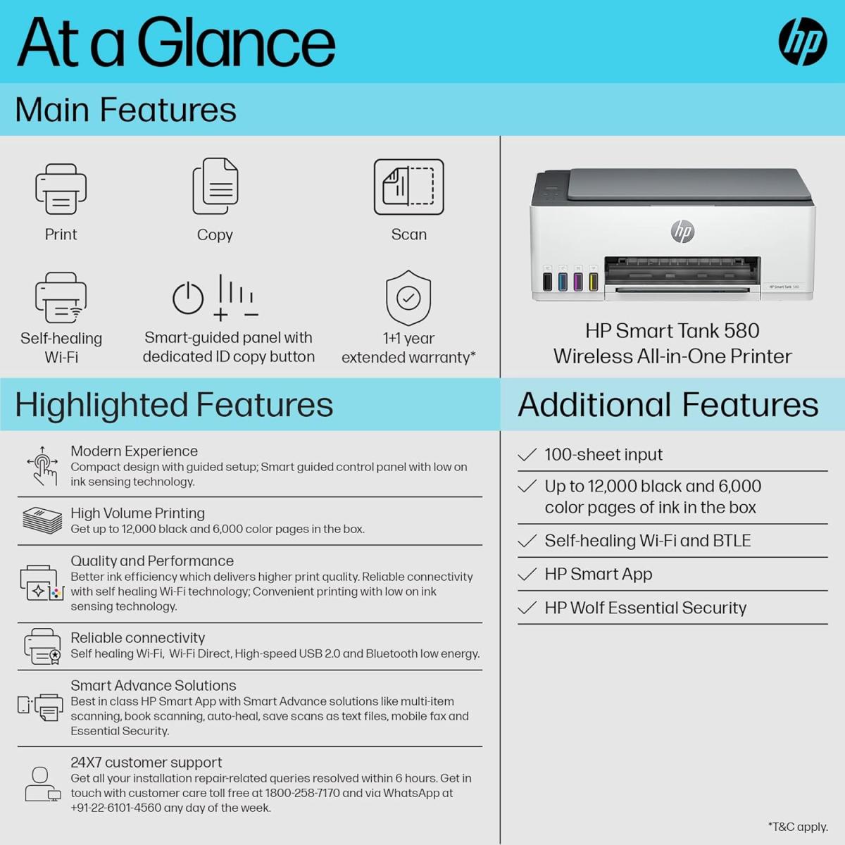 HP wireless Bluetooth Wi - Fi printer for office printing