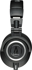 Audio-Technica ATH-M50x Professional Monitor Headphones (Black) + Slappa Full Sized HardBody PRO Headphone Case (SL-HP-07) + Bundle