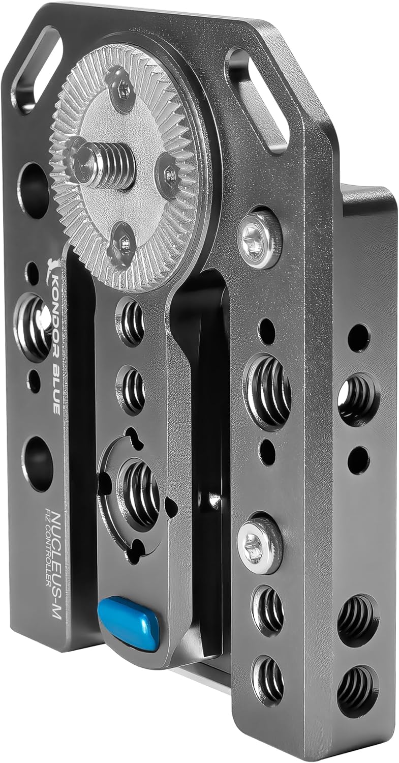 Adapter Plate for Tilta Nucleus-M | Built-in NATO Rail, 60-Tooth ARRI-Style Rosette, Integrated Strap Loops, Multiple 1/4-20 and 3/8-16 Mounting Points, 12+ Rigging Options | Gray