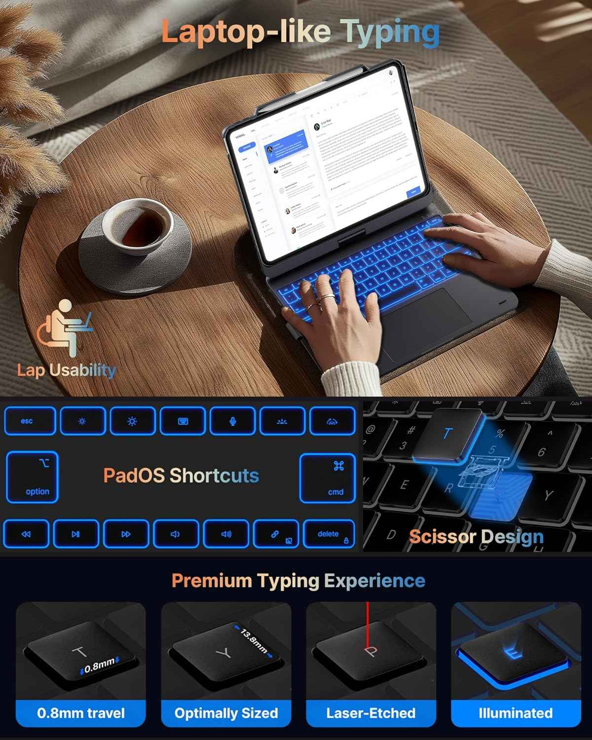 Touch Case 11 - Colors gaming keyboard for computer setup