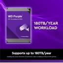 WD Purple 4TB Surveillance HDD – 3.5" SATA, 128MB Cache, 175MB/s Transfer Rate, CMR Recording, AllFrame Technology, 24/7 NVR/DVR Optimized