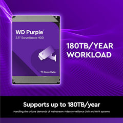 Western Digital 4TB WD Purple Surveillance Internal Hard Drive HDD - SATA 6 Gb/s, 128 MB Cache, 3.5" - WD44PURZ