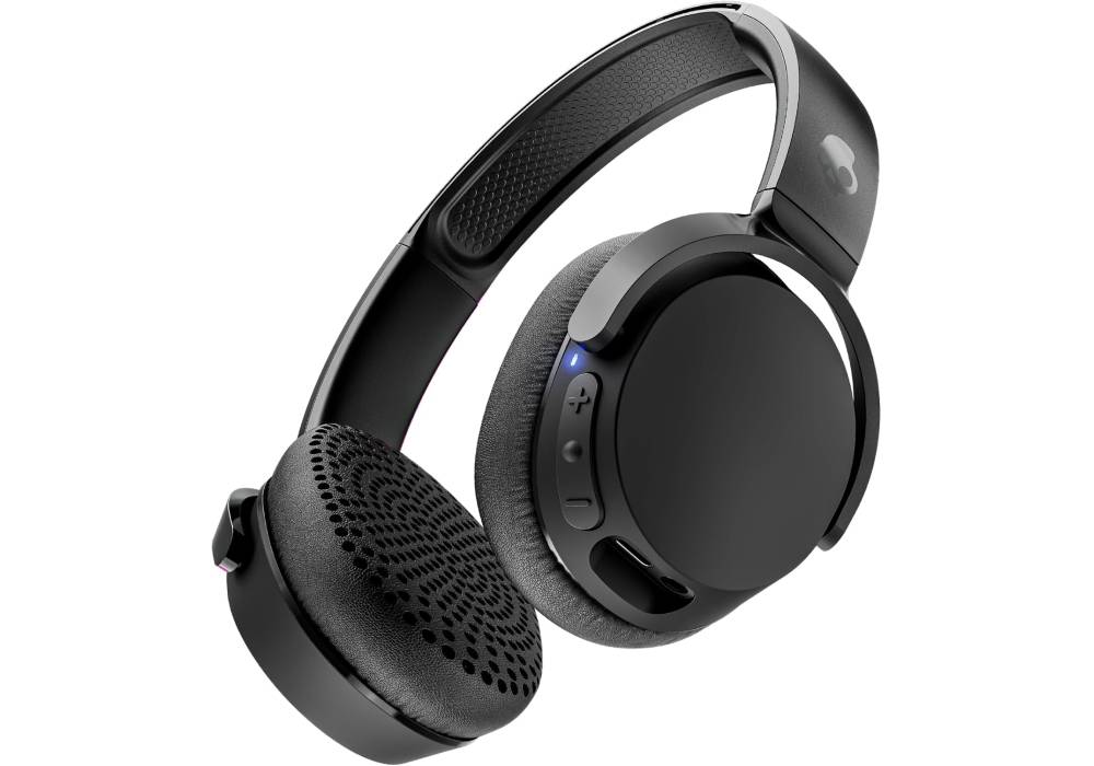 Skullcandy Riff Wireless 2 On-Ear Headphones with Mic/ 34-Hour Battery Life/Multipoint Pairing/Built-in Tile Finding Technology - Black