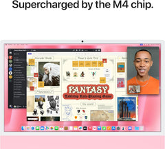 2024 iMac All-in-One Desktop Computer with M4 chip with 8-core CPU and 8-core GPU: Built for Apple Intelligence, 24-inch Retina Display, 16GB Unified Memory, 256GB SSD Storage; Pink