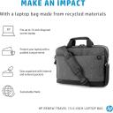 HP Renew Travel 15.6 inch Laptop Bag, Water resistant, 13 pockets, anti-theft elastic band, key fob, padded and adjustable shoulder strap, Sustainable