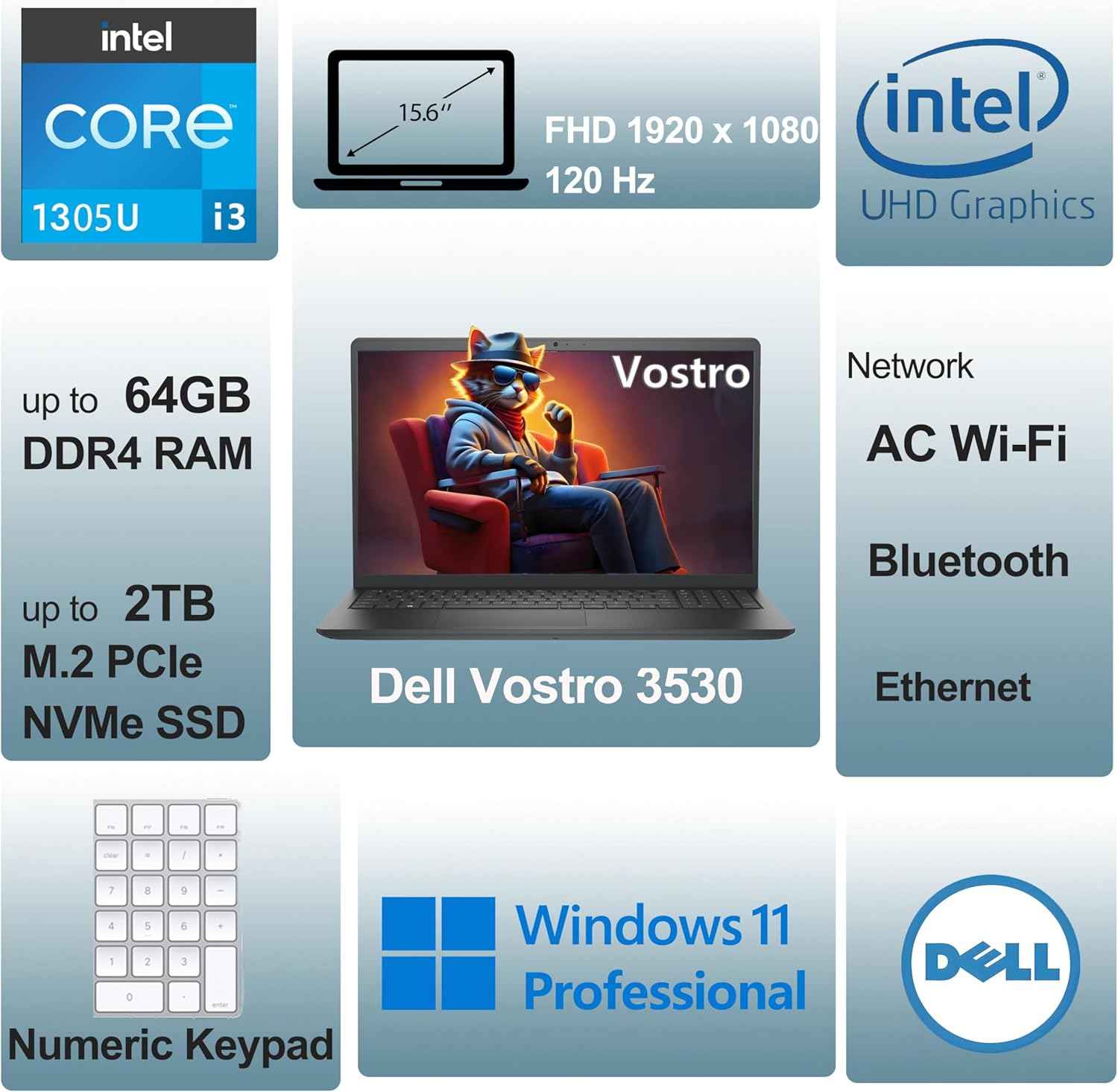 DELL I5 - 1145G7 Bluetooth Wi - Fi PCIe laptop for portable computing