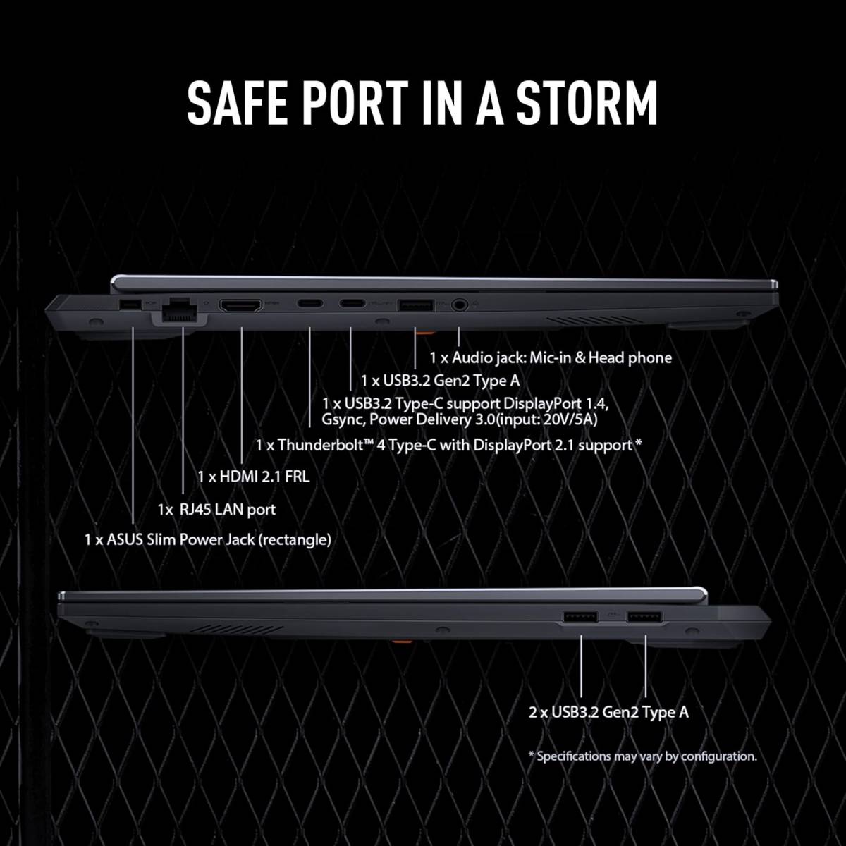 ASUS RGB NVMe PCIe laptop for portable computing