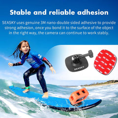 SEASKY High-Polymer Foam Floating Frame Float Guard & SEASKY A1 Flexible Adhesive Surfboard Mount KIT for Insta360 Ace/Ace Pro/Ace Pro 2 Action Camera Water Sports Accessories
