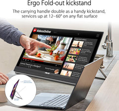 ZenScreen 22” (21.5 viewable) 1080P Portable Monitor (MB229CF) – Full HD, IPS, 100Hz, USB-C PD 60W, Speakers, Carrying Handle, Kickstand, C-clamp Arm, Partition Hook, Subwoofer, 3 yr Warranty