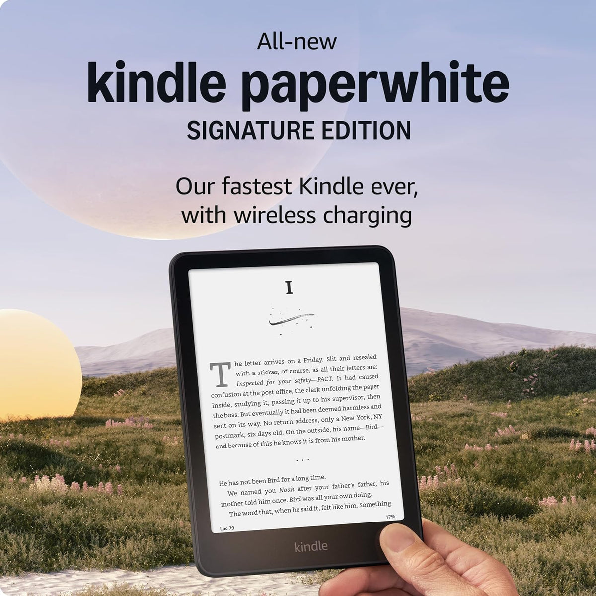 Kindle Paperwhite Bundle: Includes, Amazon Kindle Paperwhite Signature Edition 32GB | Black, Fabric Cover| Black & Wireless Charging Dock
