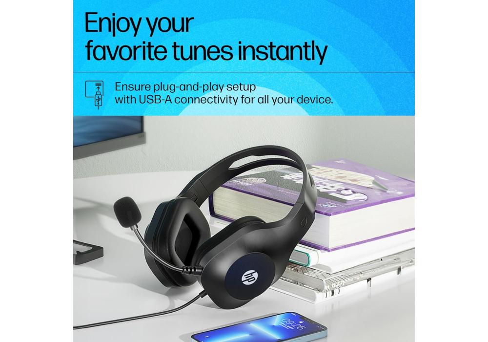 HP DHH-1601 3.5mm Wired Stereo surround sound effect 2 Jack