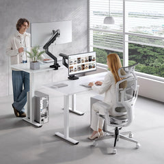 Single Monitor Arm, Premium Aluminum Monitor Desk Mount Fits Screen up to 39 Inches, Fully Adjustable Monitor Stand with C-Clamp & Grommet Base, Holds 6.61 to 26.46 lbs, Black