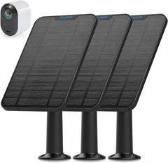 4W Solar Panel Charging Charger Compatible with Arlo Pro 3/Pro 4/Pro 5S 2K/Ultra/Ultra 2 /Go 2 only, 13.1ft Waterproof Charging Cable, IP65 Weatherproof Secure Wall Mount (3-Pack)