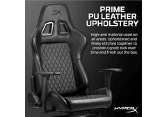 HyperX Jet Black Ergonomic Gaming Chair - Leather Upholstery PC Racing Chair