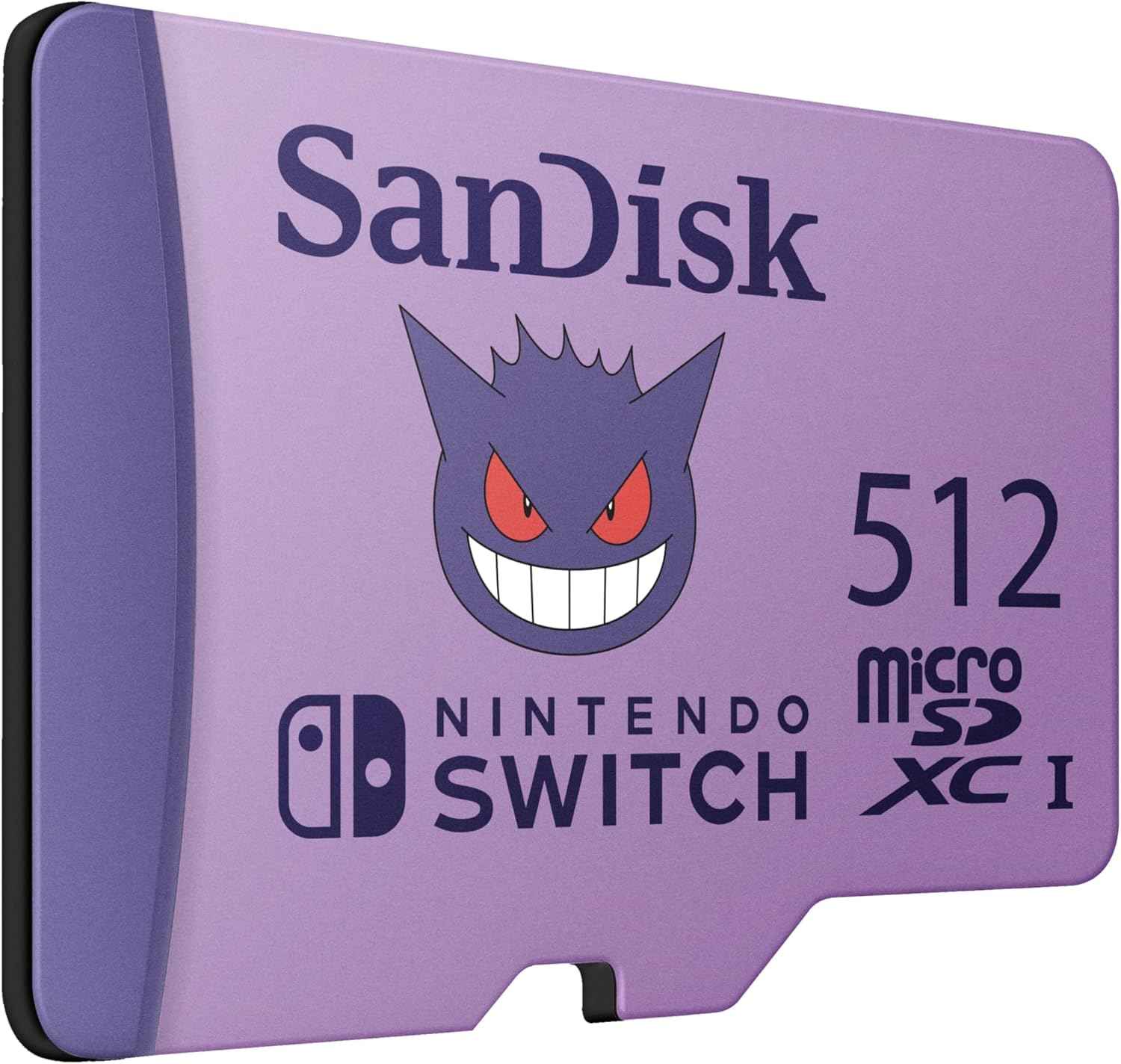 512GB Pokémon Gengar microSDXC Card Licensed for Nintendo-Switch - Made for Nintendo-Switch 1, OLED, and Lite - SDSQXAO-512G-GN6ZK