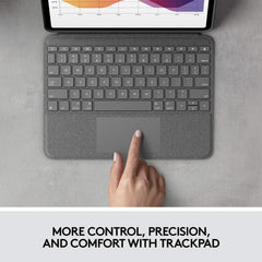 Folio Touch iPad Keyboard Case with Trackpad and Smart Connector for iPad Air 11-inch (M2 & M3), iPad Air (4th & 5th gen) – Graphite