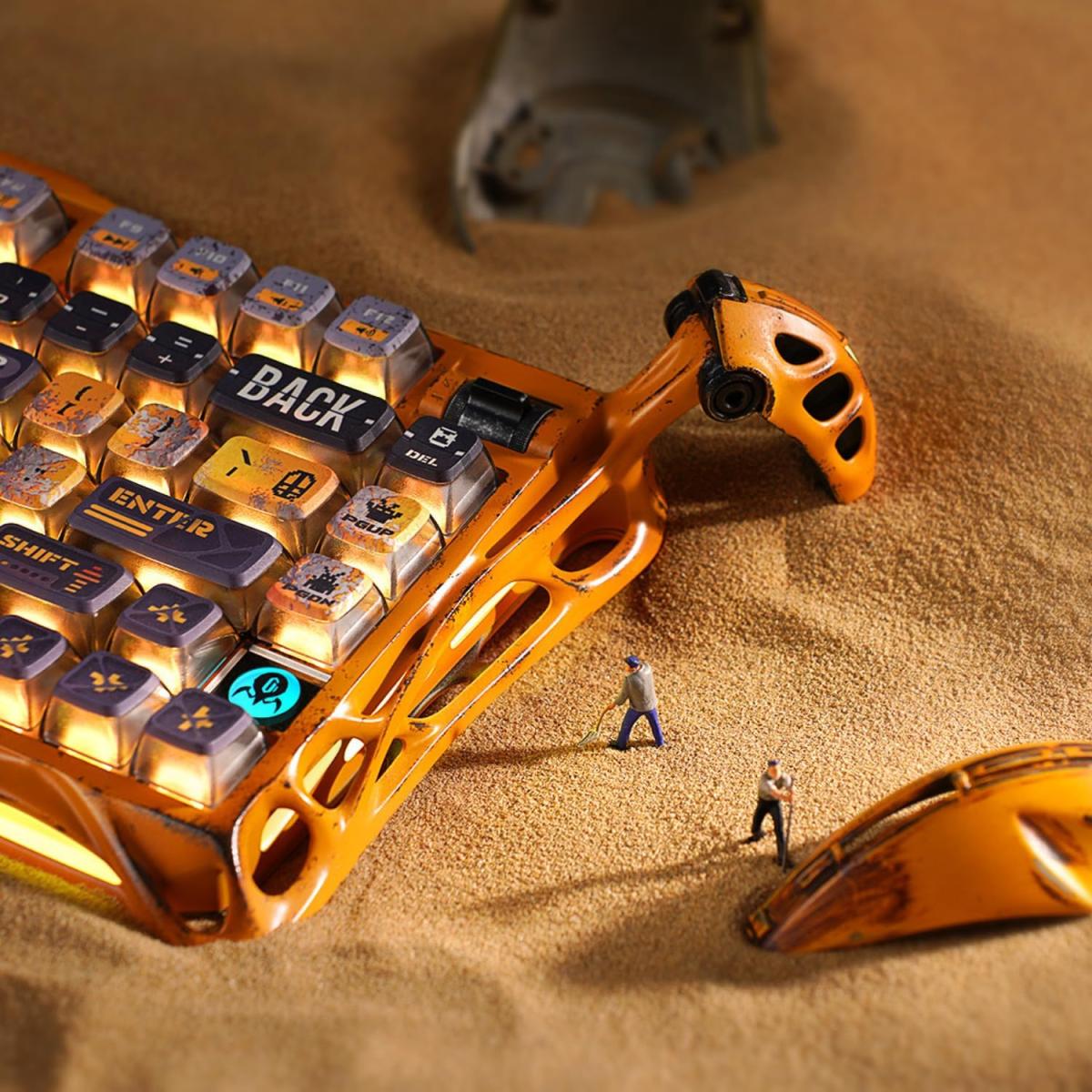 GravaStar Alloy 75 RGB wireless mechanical gaming keyboard for computer setup