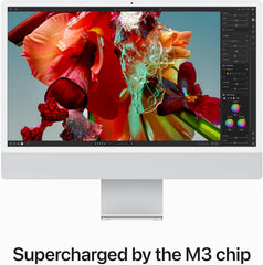 2023 iMac All-in-One Desktop Computer with M3 chip: 8-core CPU, 10-core GPU, 24-inch Retina Display, 512GB SSD Storage. Works with iPhone/iPad; Silver With AppleCare+ (3 Years)
