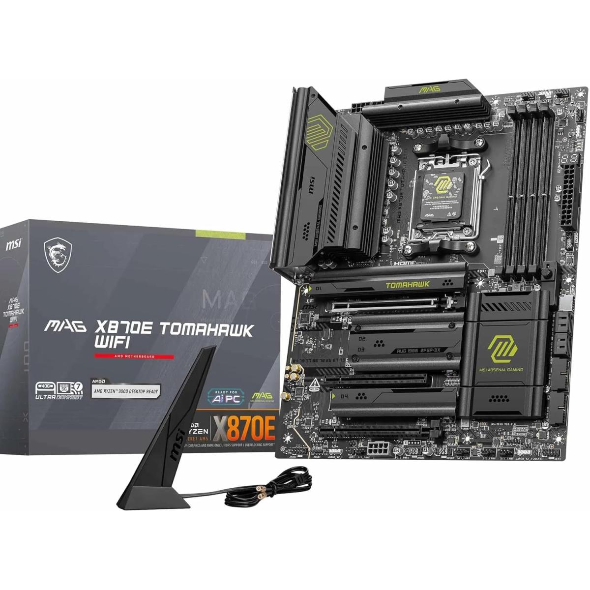 MSI MAG X870E TOMAHAWK WIFI (Wi-Fi 7) AMD RYZEN  Series AM5/DDR5/PCIe 5.0/4xM.2 - ATX Gaming MotherBoard | MAG X870E TOMAHAWK WIFI |