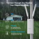 Tenda OAP3000 V1.0 – AX3000 Wi‑Fi 6 Indoor/Outdoor Access Point, 3000Mbps Dual‑Band, 160MHz Bandwidth, MU‑MIMO & OFDMA, IP65 Waterproof, 200m Coverage, 256 Clients, PoE 802.3at/Passive