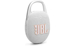 JBL Clip 5 - Ultra-Portable, Waterproof & Dustproof Bluetooth Speaker, Big JBL Pro Sound with Punchy bass, Integrated Carabiner, Up to 12 Hours of Play, Made in Part with Recycled Materials (White)