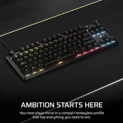 K70 CORE TKL RGB Tenkeyless Mechanical Wired Gaming Keyboard – Pre-Lubed MLX Red v2 Linear Switches, SOCD, ABS Double-Shot Keycaps, Sound Dampening, 1000Hz Polling, QWERTY NA – Black