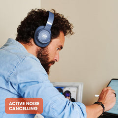 Tune 760NC - Wireless Over-ear Noise Cancelling headphones, JBL Pure Bass Sound, Voice Assist, Google Fast Pair, Up to 50Hrs of Battery with ANC off, Lightweight and foldable design (Black)