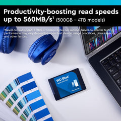 2TB WD Blue SA510 SATA Internal Solid State Drive SSD - SATA III 6 Gb/s, 2.5"/7mm, Up to 560 MB/s - WDS200T3B0A