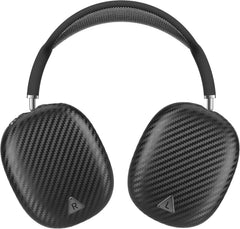 Carbon Fiber Texture Case Cover for AirPods Max Headphone, TPU Anti-Scratch Ear Cup Cover, Protective Skin Accessories for Apple AirPods Max(2024/2020) - Matte Black