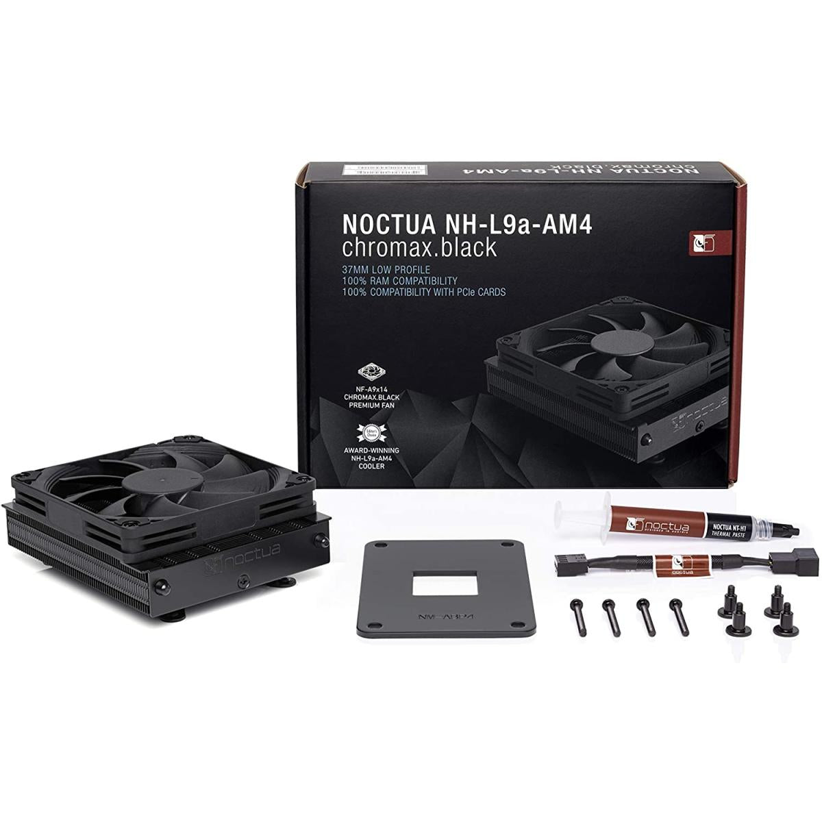Noctua NH-L9a-AM4 chromax.Black, Low-Profile CPU Cooler for AMD AM4 (Black) | NH-L9a-AM4 | - CompuMe