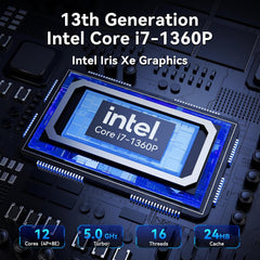 Intel NUC 13 PRO， for ASUS NUC 13 Pro NUC13ANHi7 Arena Canyon, 13TH Gen CPU, 32GB RAM 1TB SSD, Core i7-1360P, Win 11 Pro Mini Desktop Computer, 8K， Thunderbolt 4/WiFi-6/VESA for Business/Office/Home