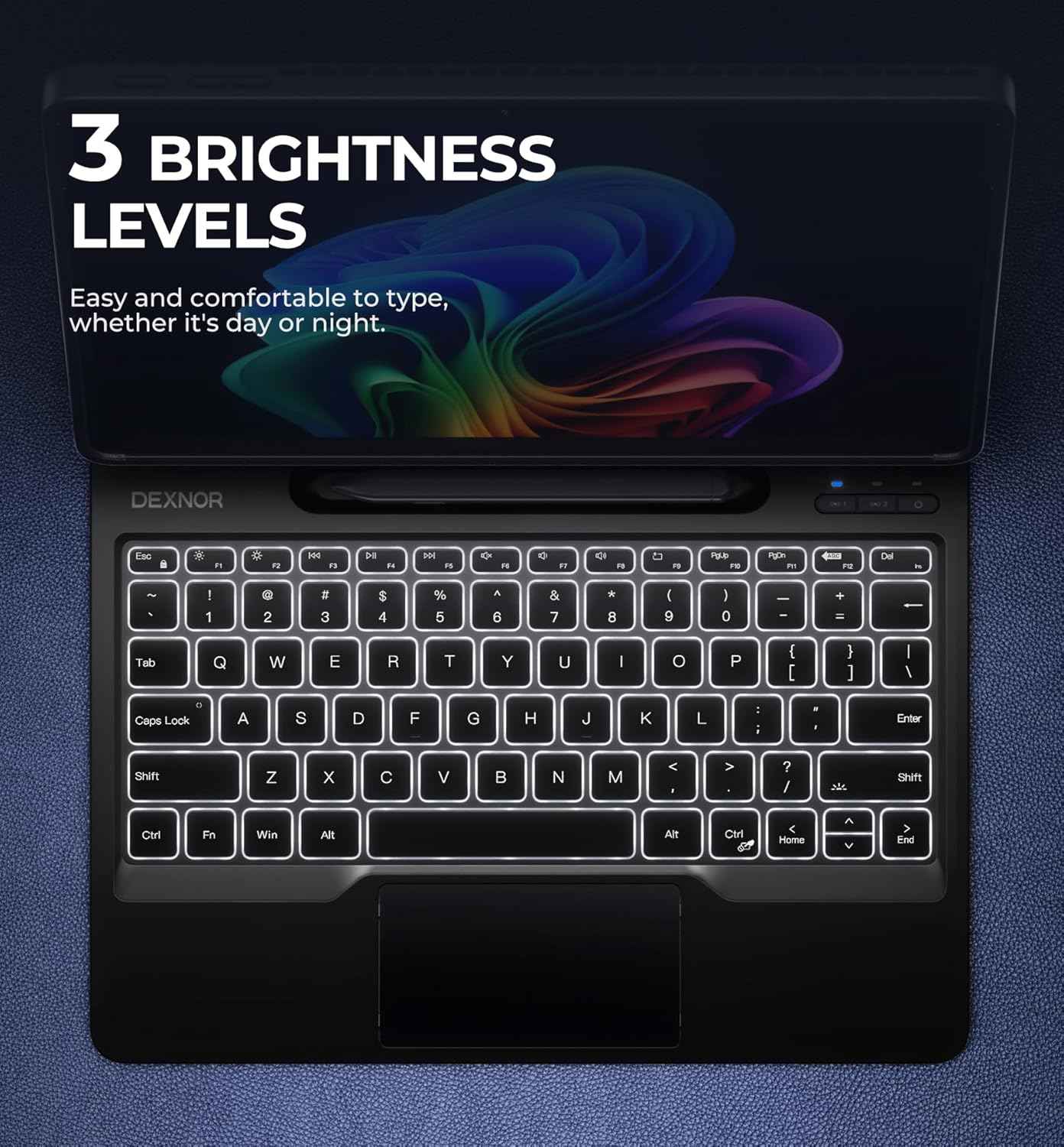 for Microsoft Surface Pro 11/9 Case with Keyboard Magic-Style Keyboard Case with Detachable Magnetic Case & Floating Cantilever Stand & Trackpad & Dual Bluetooth & Backlit & Pen Holder