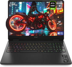 OMEN Gaming Laptop, AMD Ryzen 9-8940HX, 64 GB DDR5 RAM, 4 TB PCIe SSD, 16" 2K (1920x1200) 144Hz Display, Nvidia G-Force RTX 5060, Backlit Keyboard, W11 Pro, Shadow Black