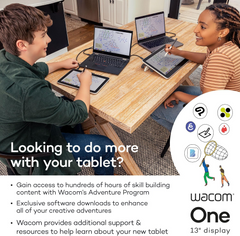 Wacom One 13 (2023) Creative Graphic Tablet 13.3" & UD Pen Tablet Compatible with All OS