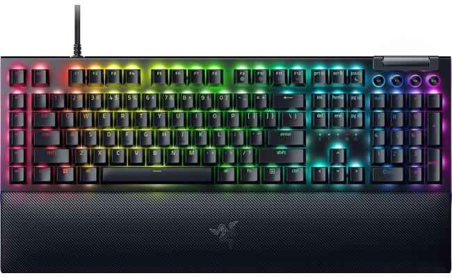 Razer BlackWidow V4 Mechanical Gaming Keyboard: Yellow Switches Linear & Silent - Chroma RGB - 6 Macro Keys - Magnetic Wrist Rest - Doubleshot ABS Keycaps - Roller & Media Keys - Snap Tap