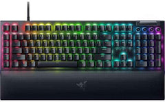 Razer BlackWidow V4 Mechanical Gaming Keyboard: Yellow Switches Linear & Silent - Chroma RGB - 6 Macro Keys - Magnetic Wrist Rest - Doubleshot ABS Keycaps - Roller & Media Keys - Snap Tap