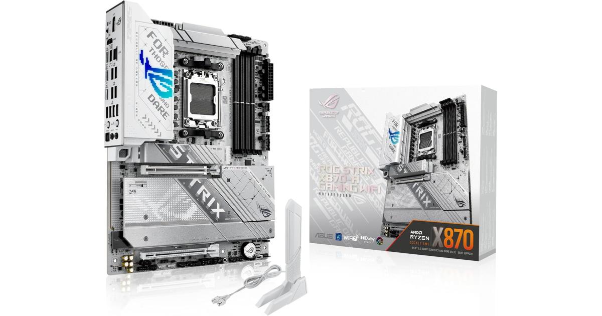 ASUS ROG STRIX X870-A GAMING WIFI (Wi-Fi 7) AMD RYZEN 7000 8000 9000 Series AM5/DDR5/PCIe 5.0/4xM.2 - ATX Gaming MotherBoard