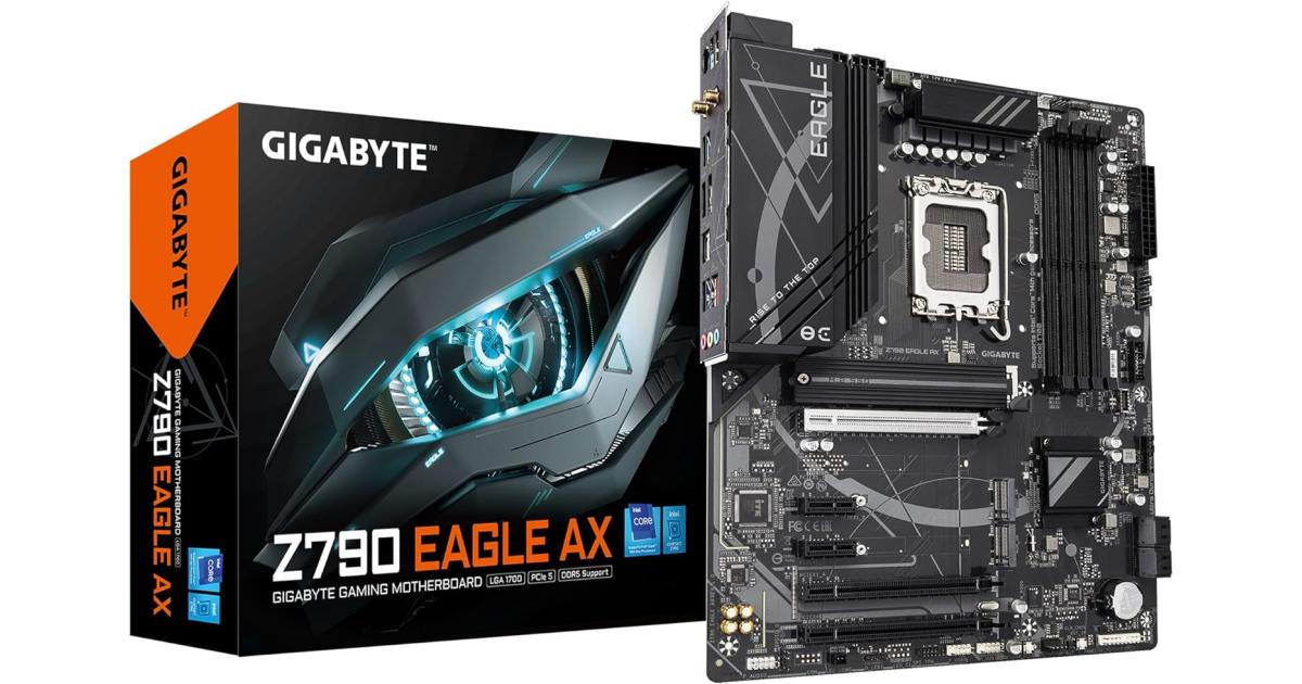 GIGABYTE Z790 EAGLE AX (Wi-Fi 6E), Intel 14th 13th 12th Series, LGA 1700/DDR5/PCIe 5.0/3xM.2 - ATX Gaming MotherBoard