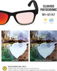 Photochromic Replacement Lenses Compatible with Ray-Ban Meta Wayfarer RW4008 | RW4012 (Gen 2) 53mm Smart Glasses