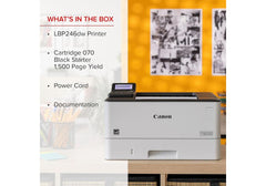 Canon i-SENSYS LBP246dw 1200 x 1200 DPI A4 (black, normal quality, A4/US Letter) 40 ppm, Duplex printing. wireless & Network, Display: LED. Wi-Fi - 3 Year Warranty