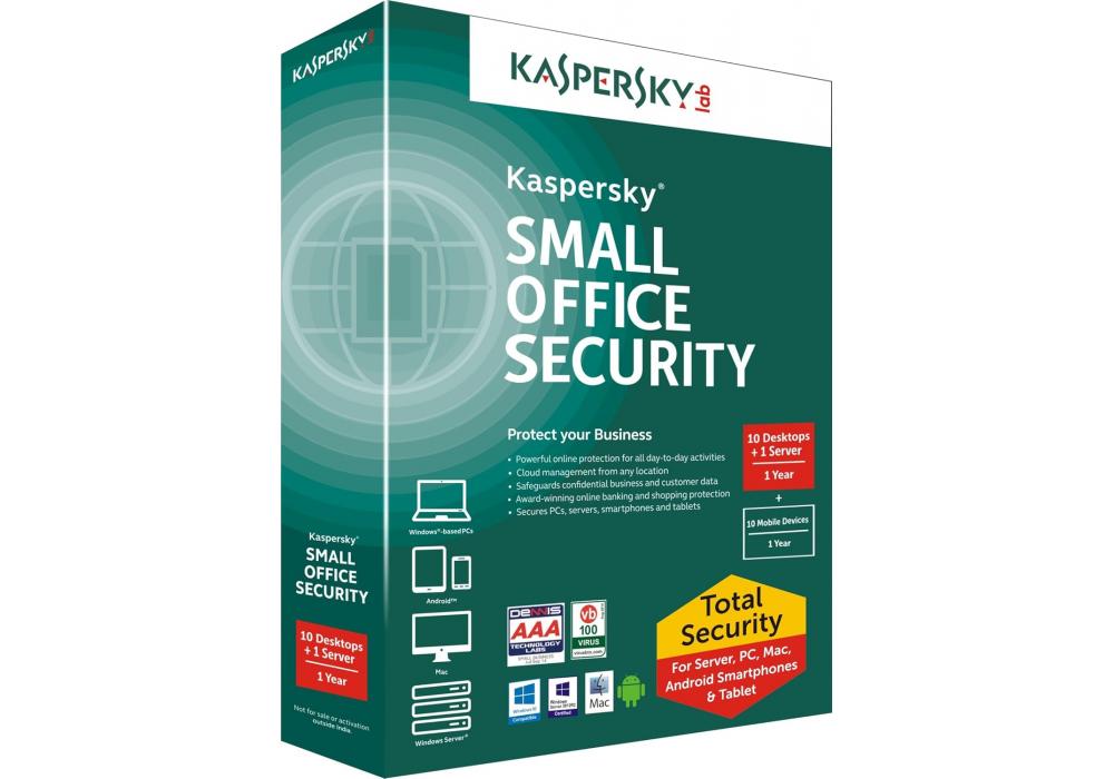 KASPERSKY Labs Small Office Security ULTIMATE Business Antivirus Solution 1 Year ( 1 Server + 10 Computer + 10 Mobile)