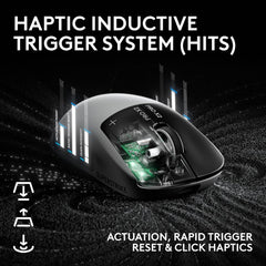 Logitech G PRO X2 SUPERSTRIKE Wireless Gaming Mouse - Black/White | Customizable Rapid Trigger Magnetic Analog Switches, Adjustable Click Haptics, 61g Lightweight, USB-C, <8K, For PC/Mac
