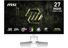 MSI MAG 274QRFW E20 – 27" Flat Rapid IPS WQHD 2K Gaming Monitor, 200Hz, 0.5ms Response, HDR400, G‑SYNC Compatible, Wide Color Gamut, Ergonomic Stand - 3 Year Warranty