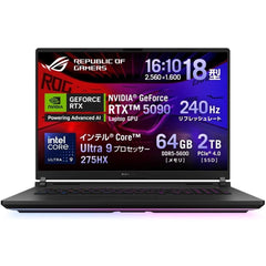 ASUS ROG Strix SCAR 18 (2025) G835LX NEW Intel Core Ultra 9 Gen II 275HX 24-Cores w/ NVIDIA RTX™ 5090 24GB DDR7 & ROG Nebula HDR Mini LED 2.5K 240Hz Display , Off Black
