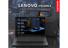 Laptop Lenovo V15 Gen 5 i | Intel Core i5-13420H 13th Gen3.4GHz High-Performance Processor, 16GB DDR5, 512GB SSD, 15.6" FHD, Ethernet (RJ-45) w/ 15.6" Laptop Casual Toploader - 2 Year Warranty
