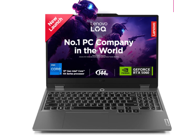 Lenovo Loq Gaming Laptop - Core i7/14700HX - 24GB DDR5 - 512GB SSD - 15.6" FHD 144Hz - Nvidia GeForce RTX 5060 8GB