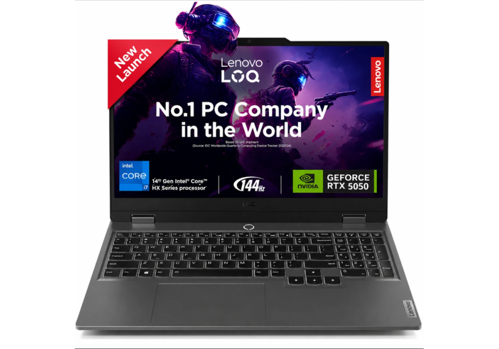 Lenovo LOQ Essential Gaming Laptop 15IRX11 - Intel Core i7-13650HX 14 Core 4.9GHz, NVIDIA GeForce RTX 5050 8GB GDDR7, 16GB DDR5, 512GB SSD, 15.6" FHD IPS 144Hz Display, 2 Year Warranty - Luna Grey